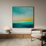 Abstract 749 Canvas Art 16" x 16" / 40 x 40 cm / Black