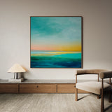 Abstract 749 Canvas Art 16" x 16" / 40 x 40 cm / Black