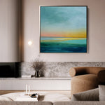 Abstract 749 Canvas Art 16" x 16" / 40 x 40 cm / Black