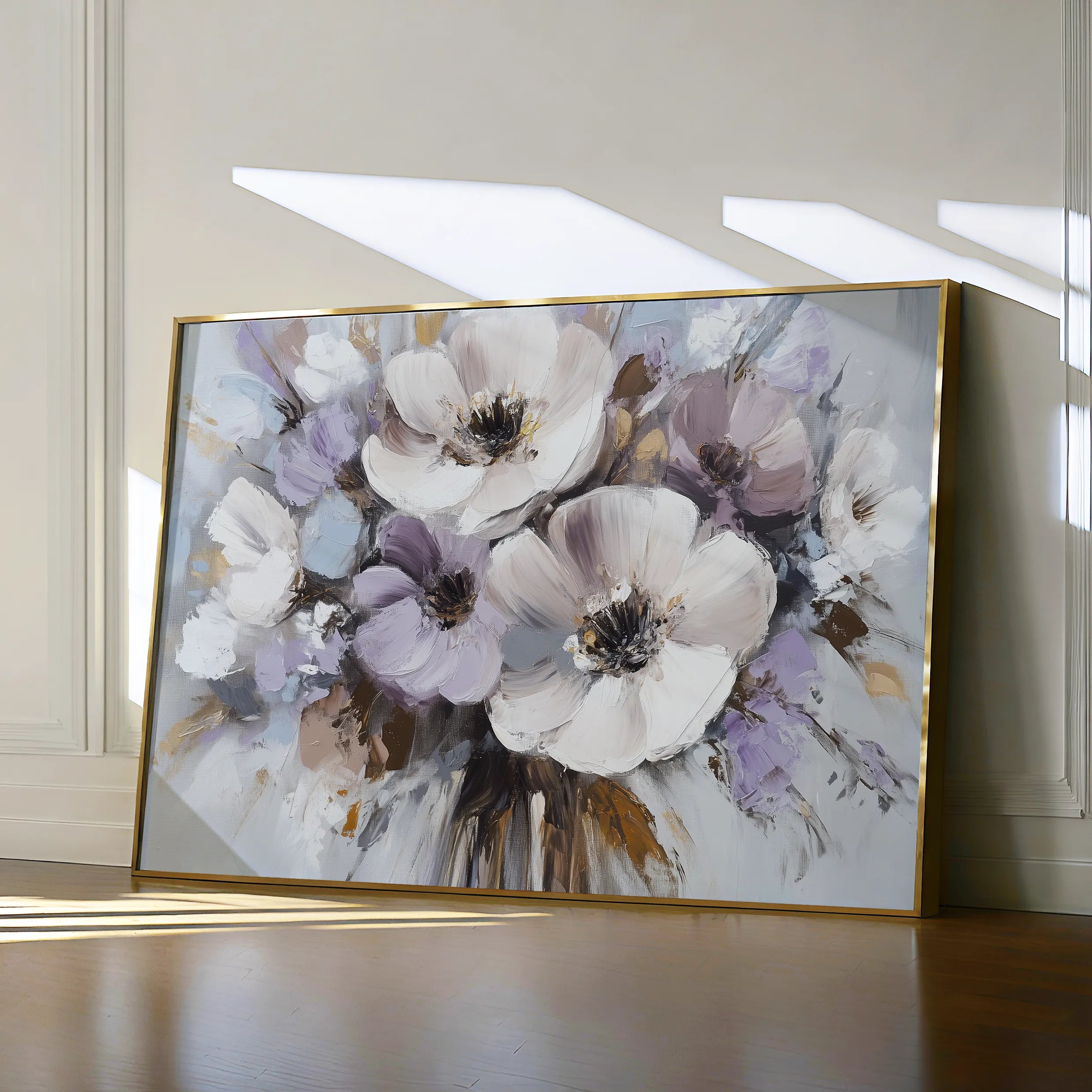 Floral 749 Canvas Art 18" x 24" / 45 x 60 cm / Black