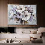 Floral 749 Canvas Art 18" x 24" / 45 x 60 cm / Black