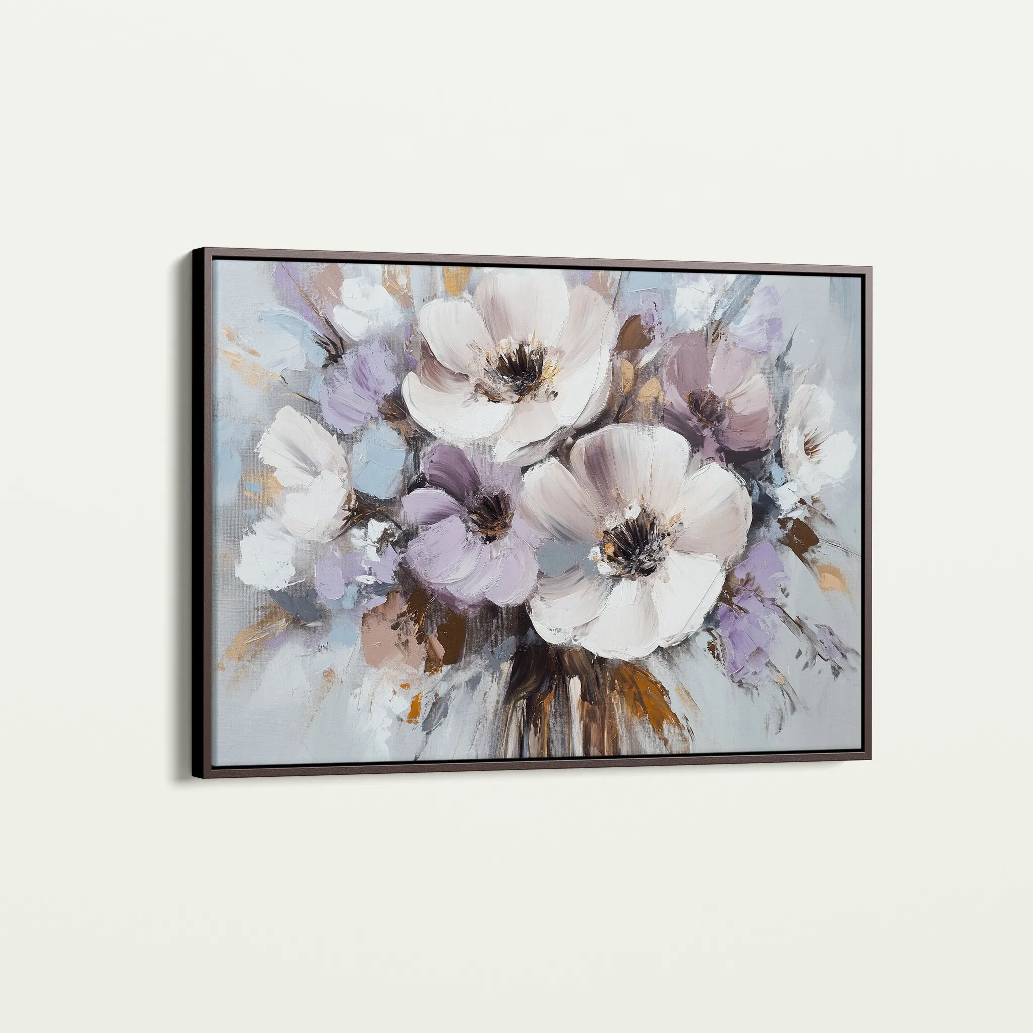 Floral 749 Canvas Art 18" x 24" / 45 x 60 cm / Black