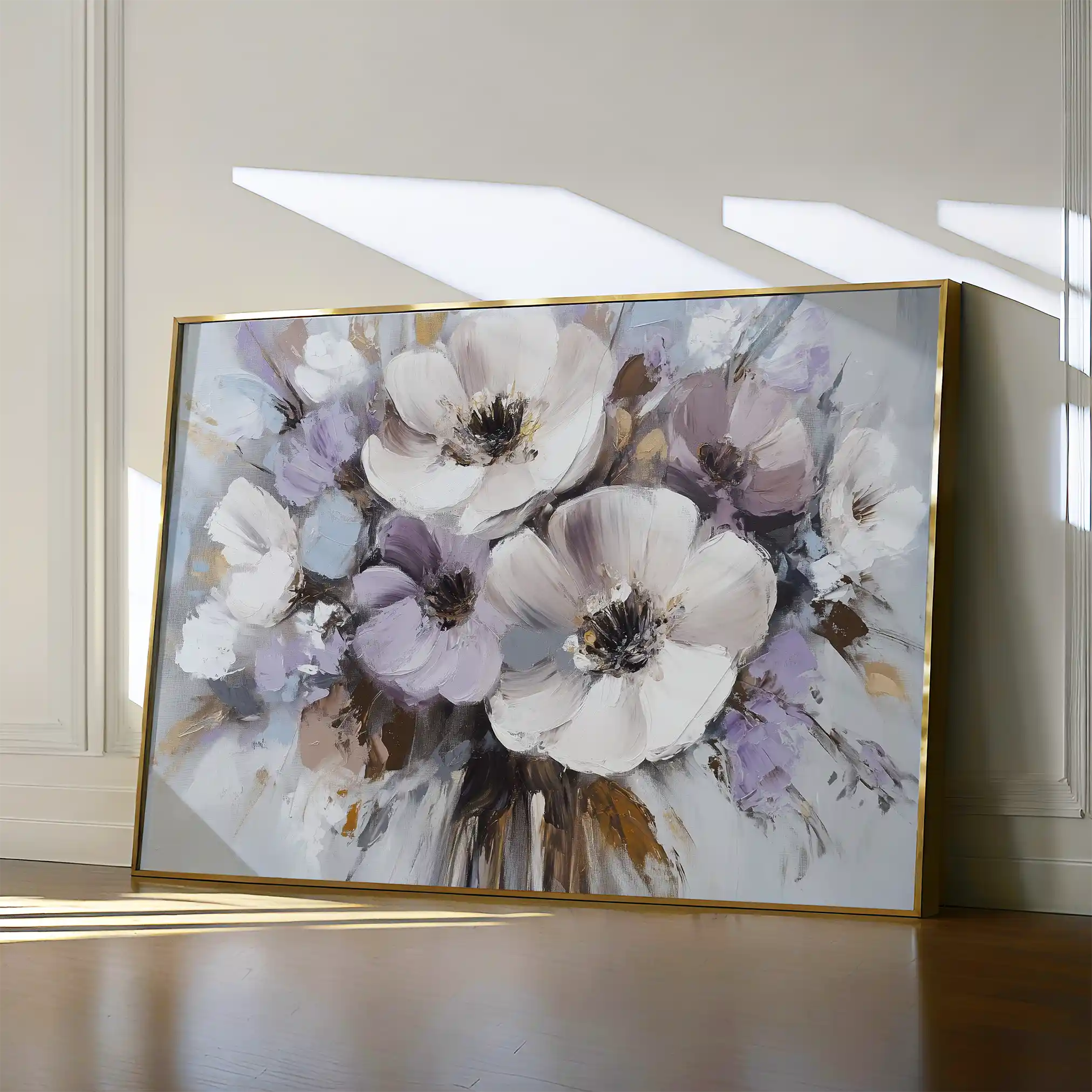 Floral 749 Canvas Art 60 x 40 cm / Black