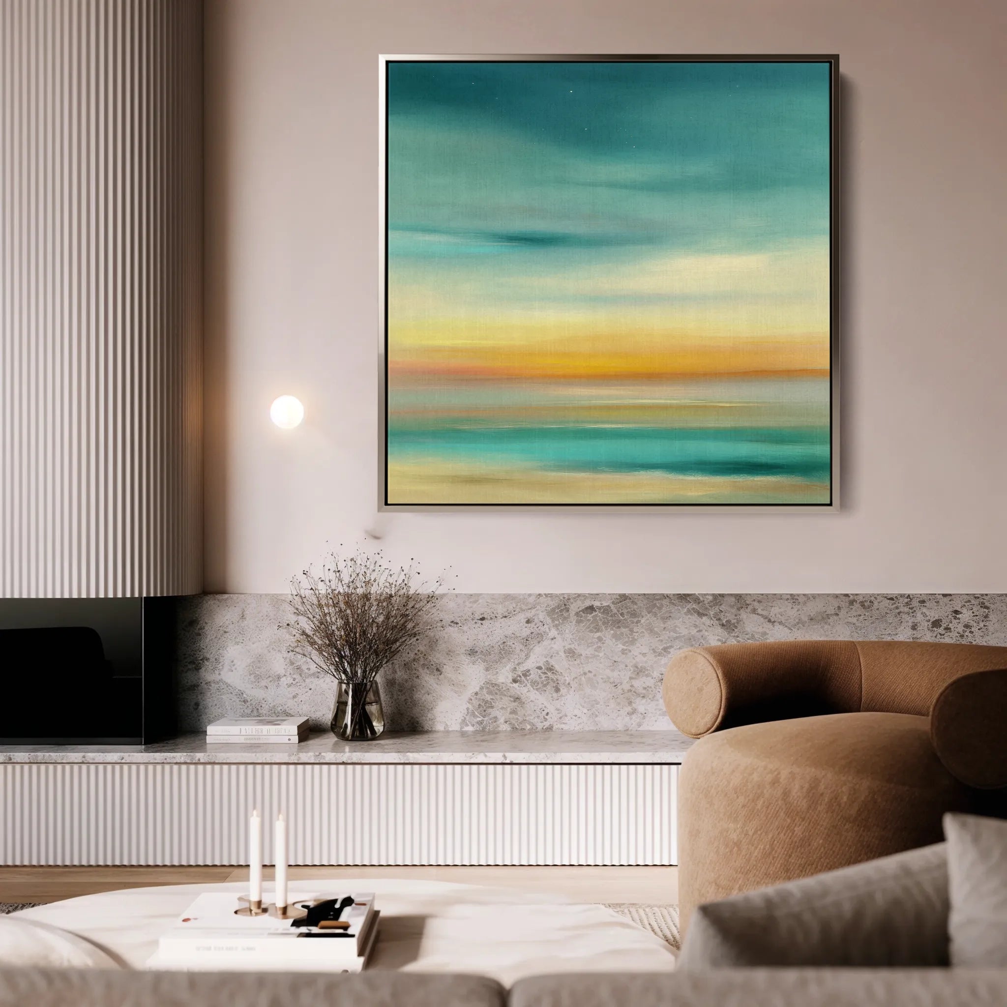 Abstract 750 Canvas Art 16" x 16" / 40 x 40 cm / Black