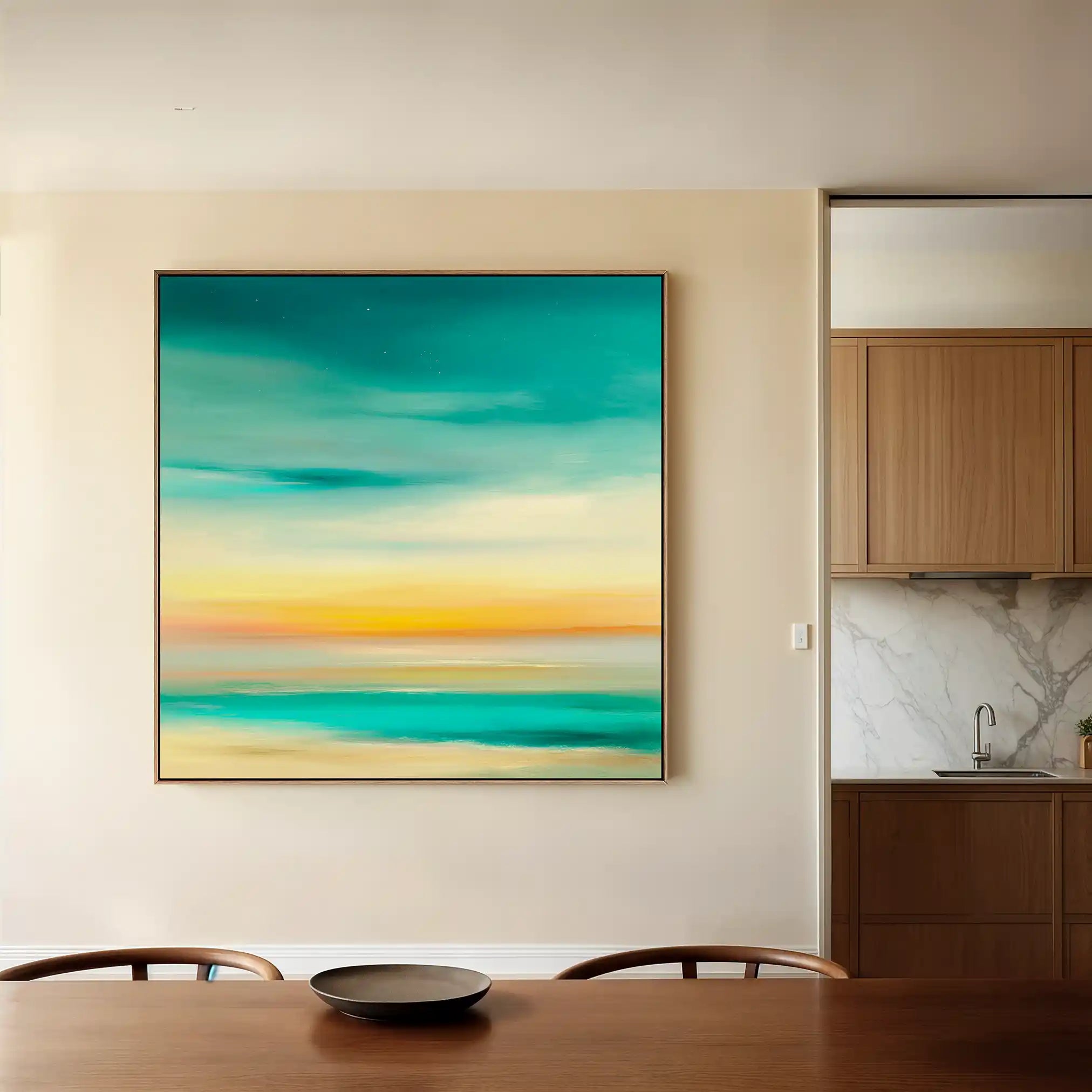 Abstract 750 Canvas Art 60 x 60 cm / Black
