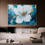 Floral 750 Canvas Art 18" x 24" / 45 x 60 cm / Black
