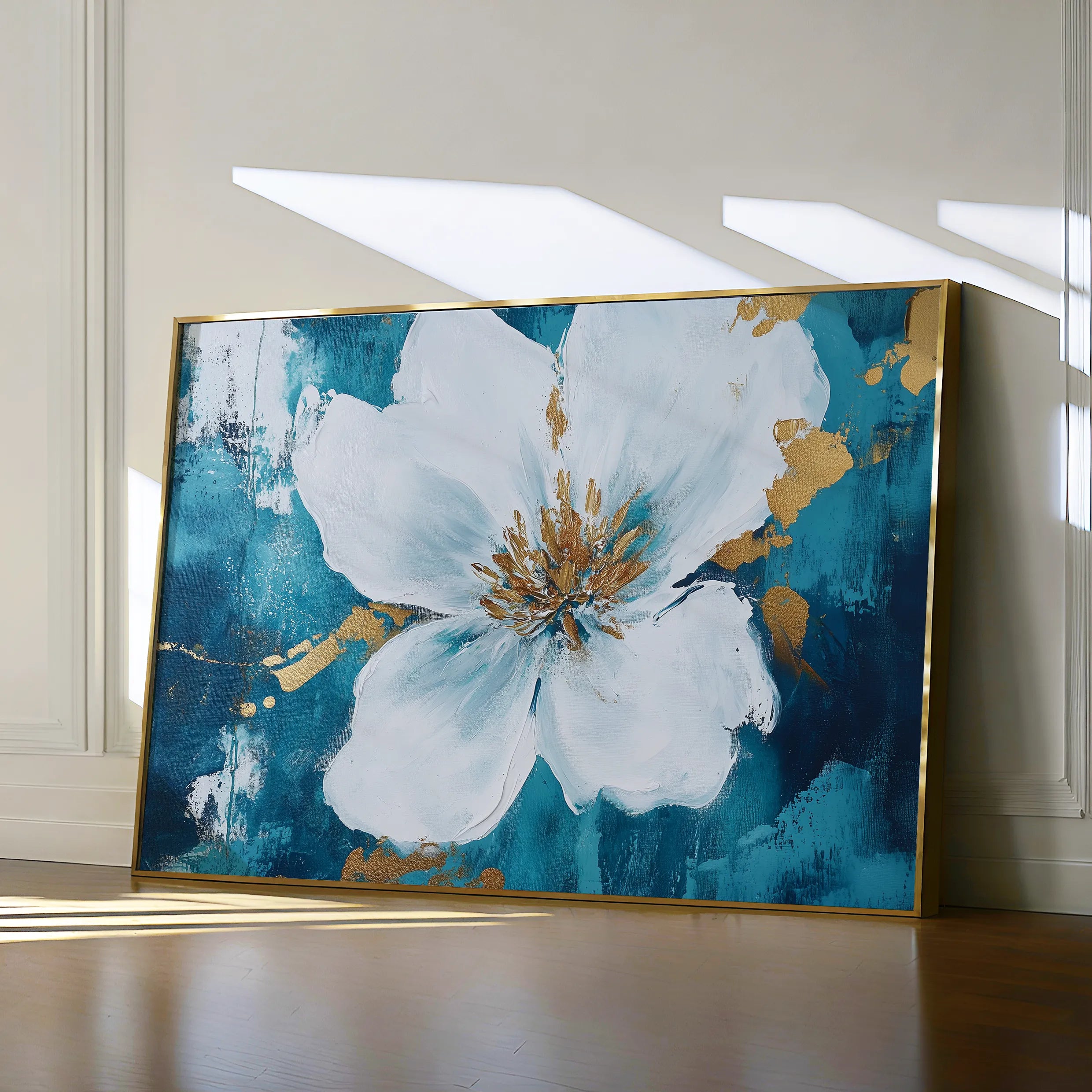 Floral 750 Canvas Art 18" x 24" / 45 x 60 cm / Black