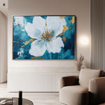 Floral 750 Canvas Art 18" x 24" / 45 x 60 cm / Black