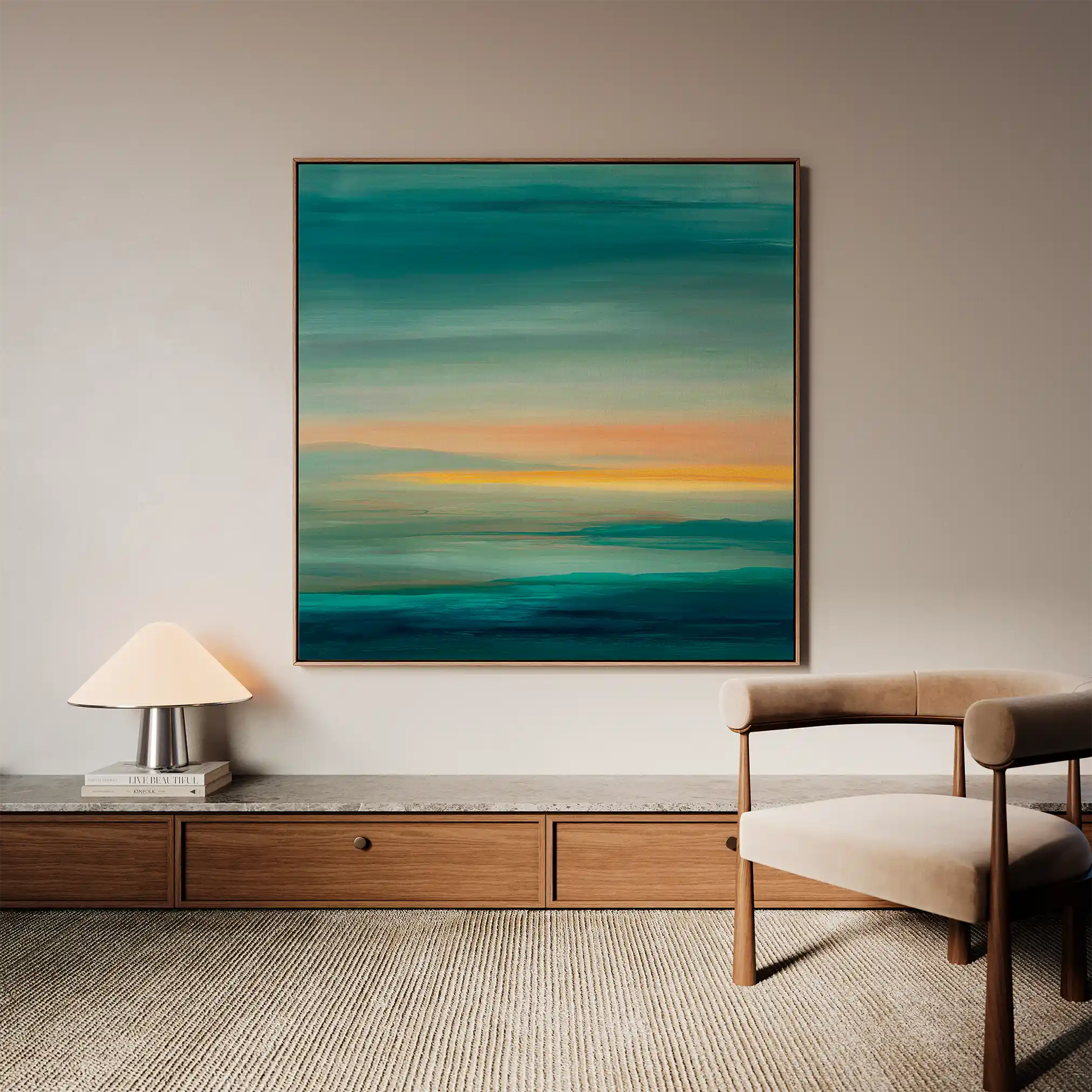 Abstract 751 Canvas Art 60 x 60 cm / Black