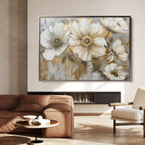 Floral 751 Canvas Art 18" x 24" / 45 x 60 cm / Black