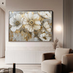 Floral 751 Canvas Art 18" x 24" / 45 x 60 cm / Black