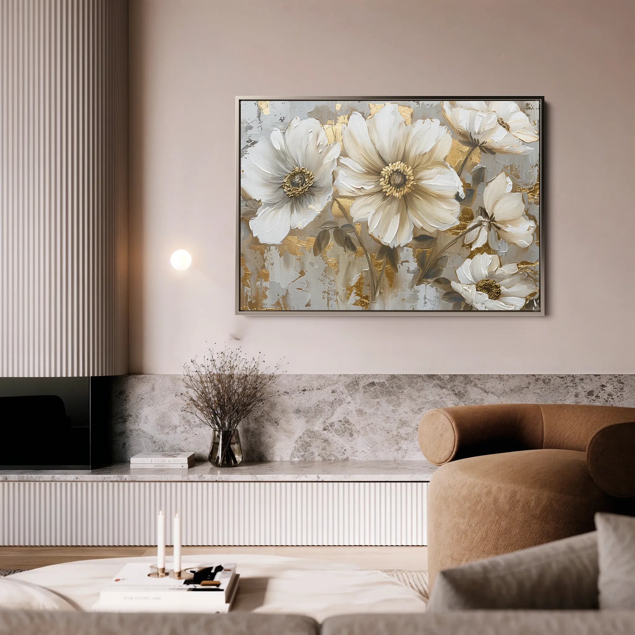 Floral 751 Canvas Art 18" x 24" / 45 x 60 cm / Black