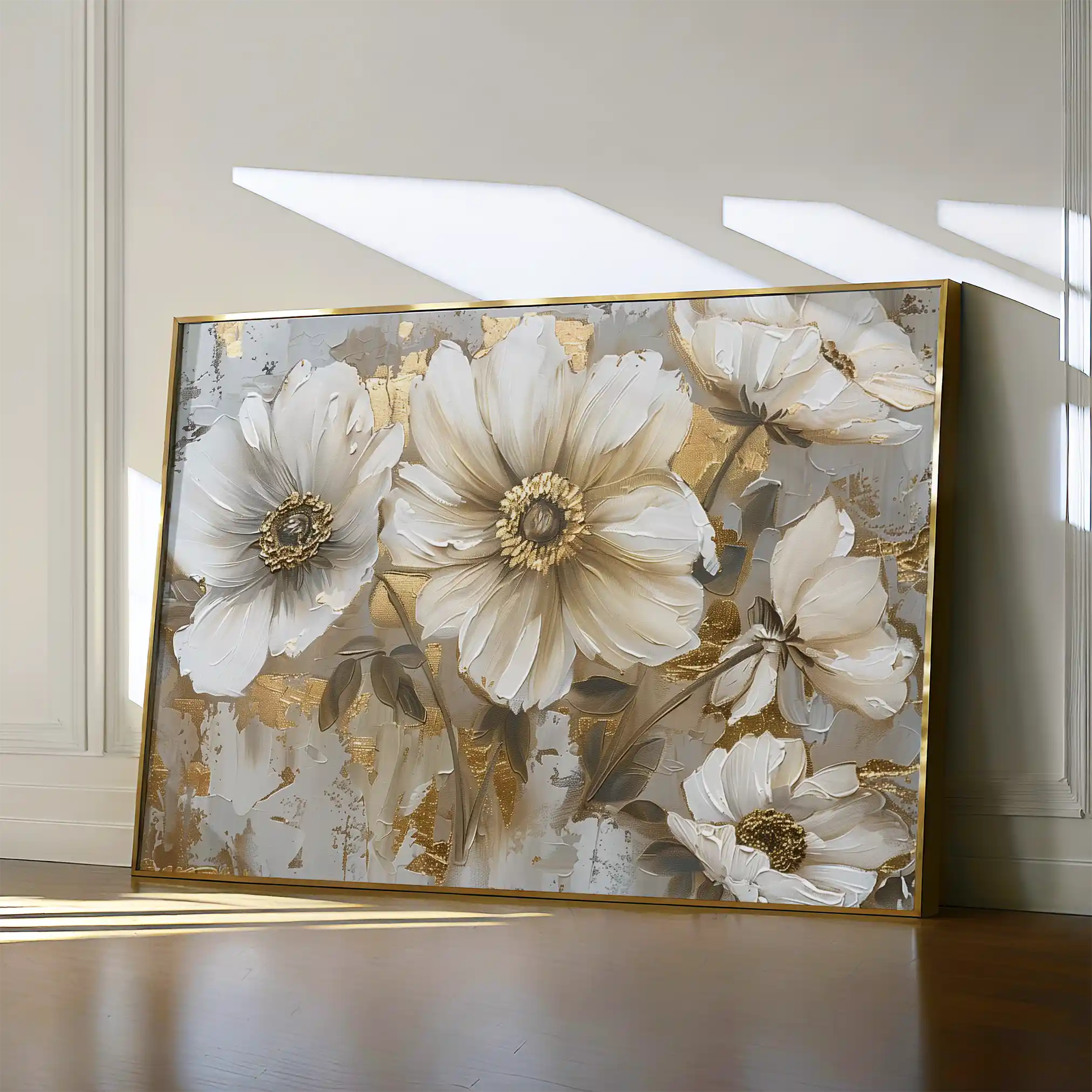 Floral 751 Canvas Art 60 x 40 cm / Black