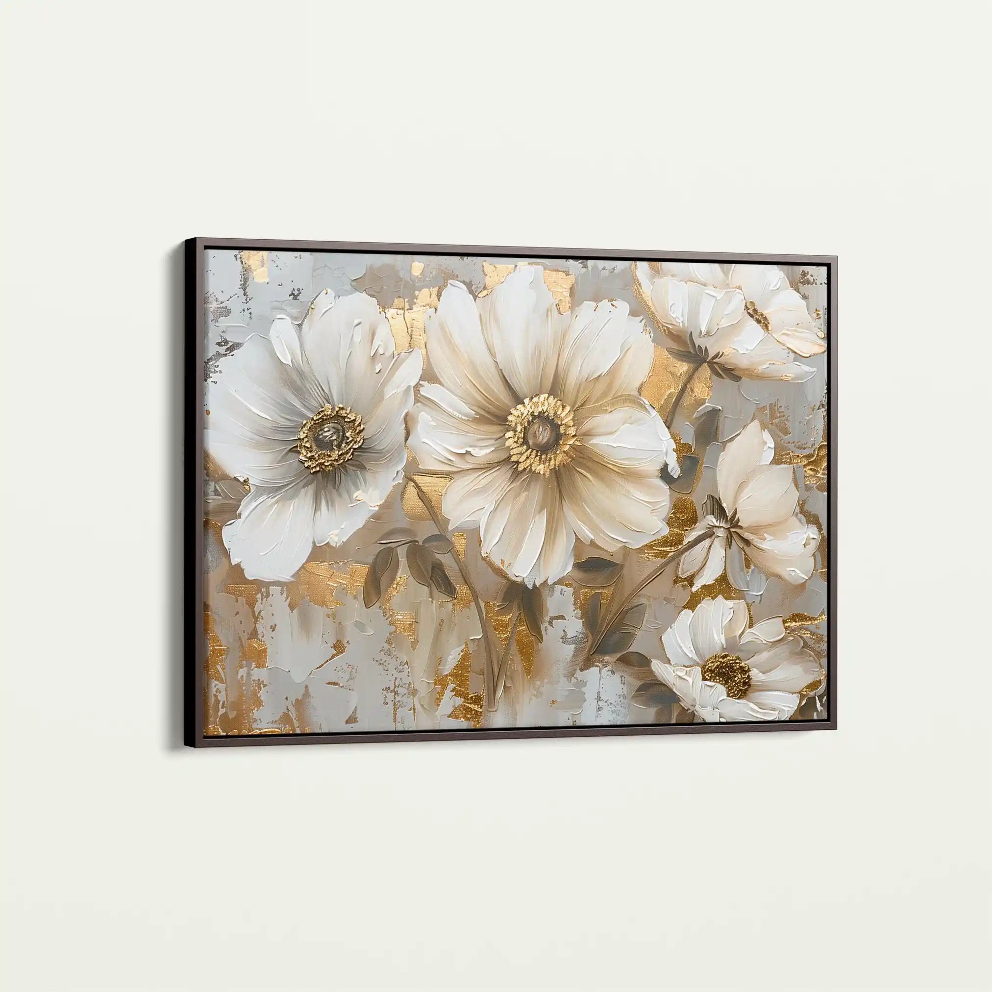 Floral 751 Canvas Art 60 x 40 cm / Black