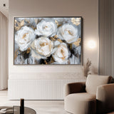 Floral 752 Canvas Art 18" x 24" / 45 x 60 cm / Black