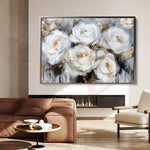 Floral 752 Canvas Art 18" x 24" / 45 x 60 cm / Black