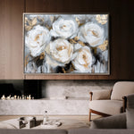 Floral 752 Canvas Art 18" x 24" / 45 x 60 cm / Black