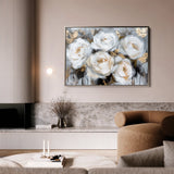 Floral 752 Canvas Art 18" x 24" / 45 x 60 cm / Black