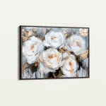 Floral 752 Canvas Art 60 x 40 cm / Black