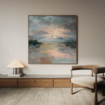 Abstract 753 Canvas Art 16" x 16" / 40 x 40 cm / Black