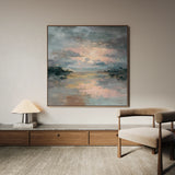 Abstract 753 Canvas Art 16" x 16" / 40 x 40 cm / Black