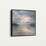 Abstract 753 Canvas Art 16" x 16" / 40 x 40 cm / Black