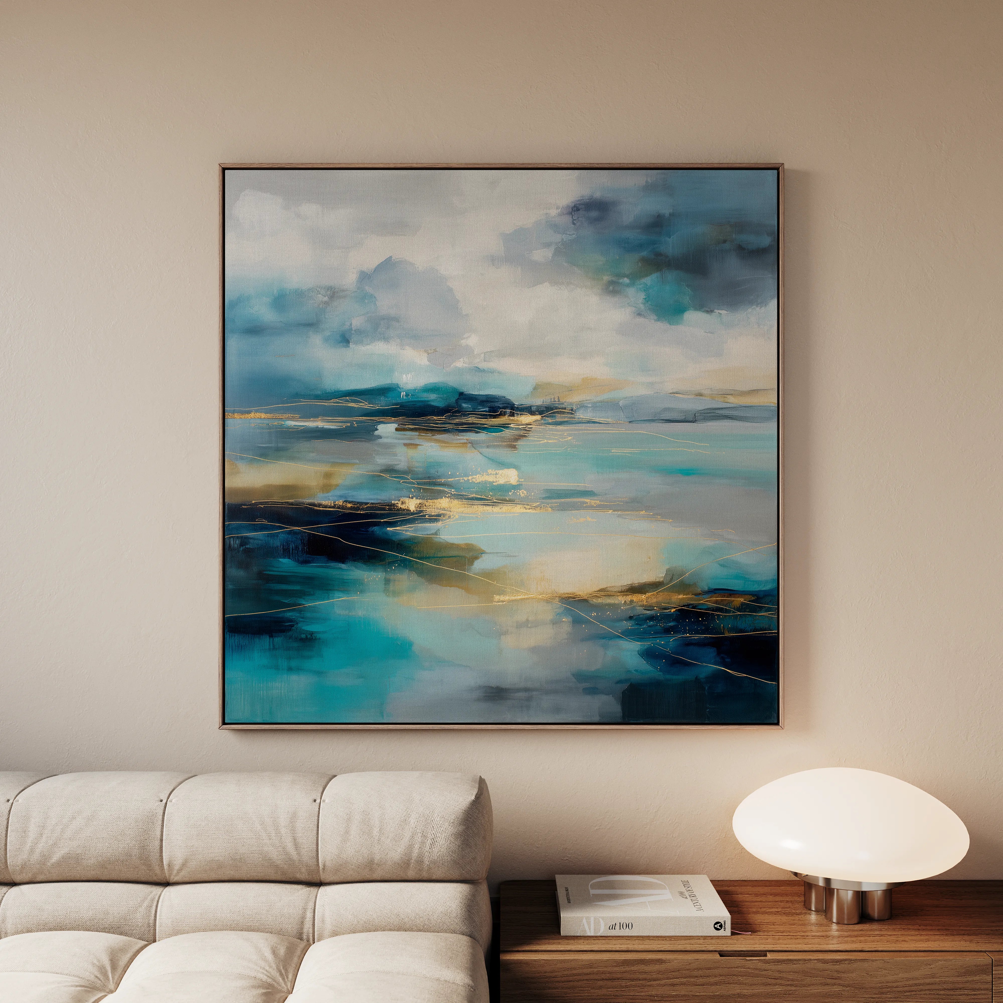 Abstract 754 Canvas Art 16" x 16" / 40 x 40 cm / Black