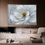 Floral 754 Canvas Art 18" x 24" / 45 x 60 cm / Black