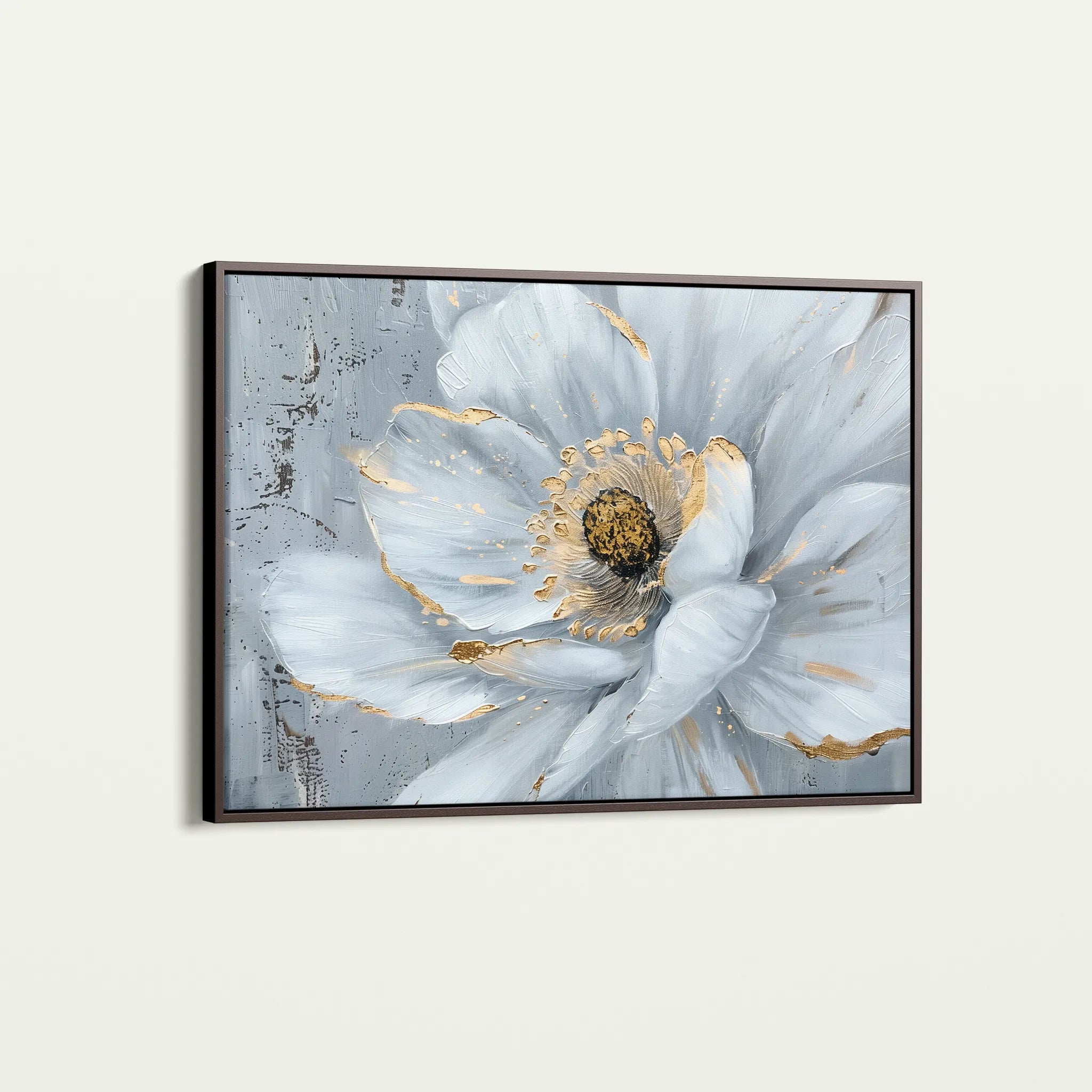 Floral 754 Canvas Art 18" x 24" / 45 x 60 cm / Black
