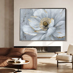 Floral 754 Canvas Art 60 x 40 cm / Black