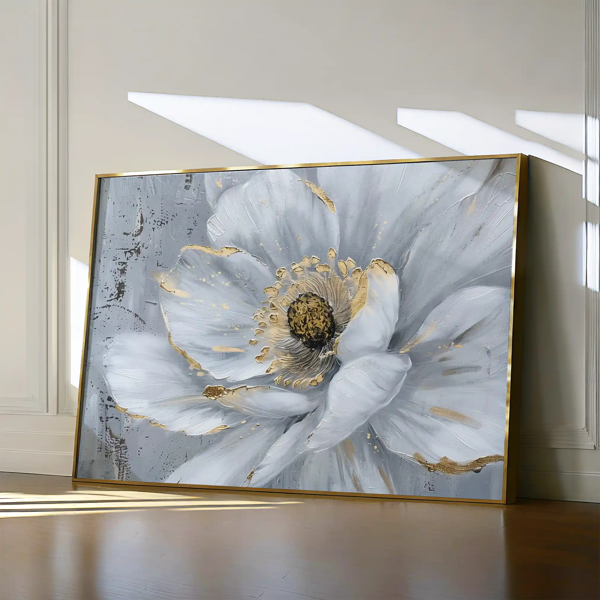 Floral 754 Canvas Art 60 x 40 cm / Black
