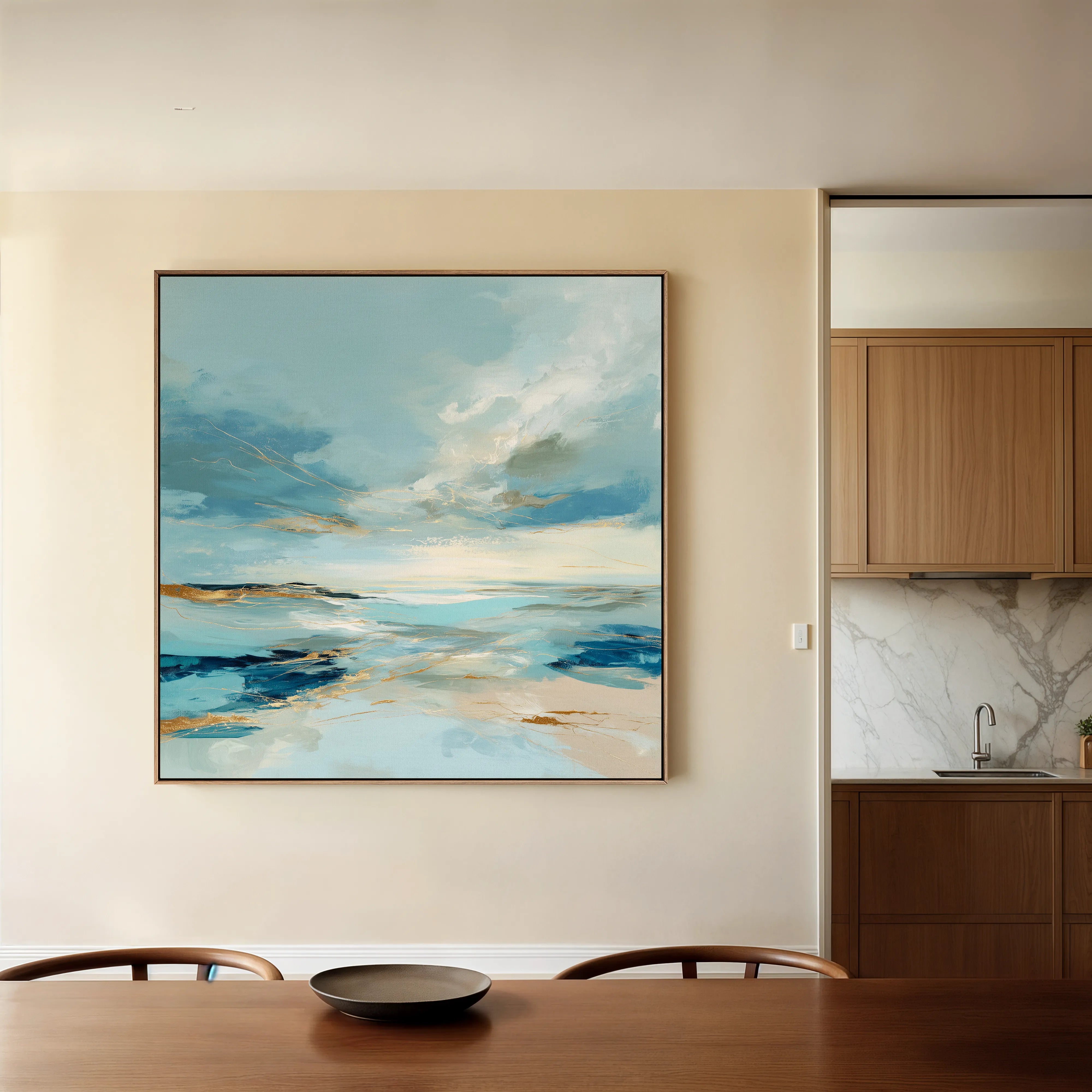 Abstract 755 Canvas Art 16" x 16" / 40 x 40 cm / Black