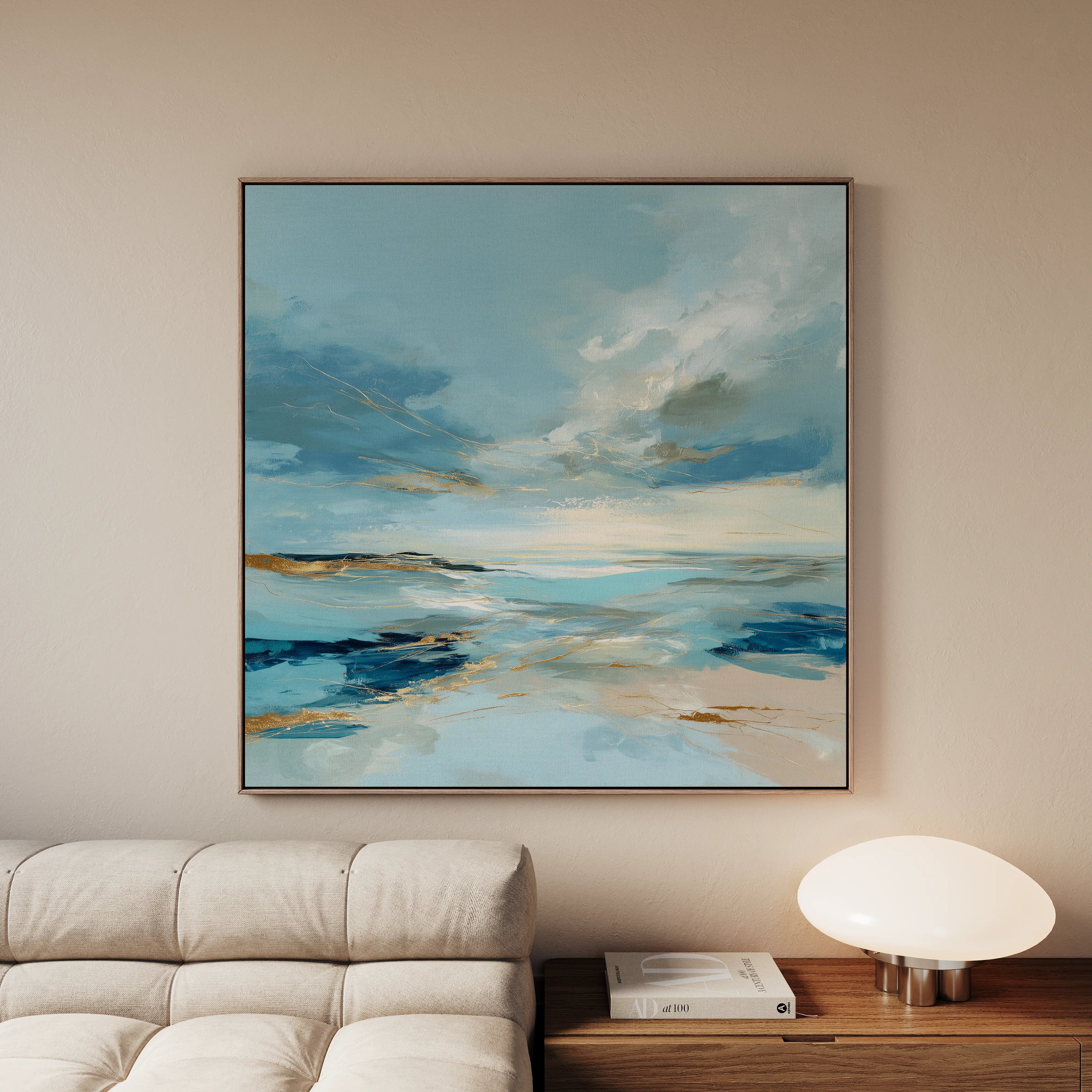 Abstract 755 Canvas Art 16" x 16" / 40 x 40 cm / Black