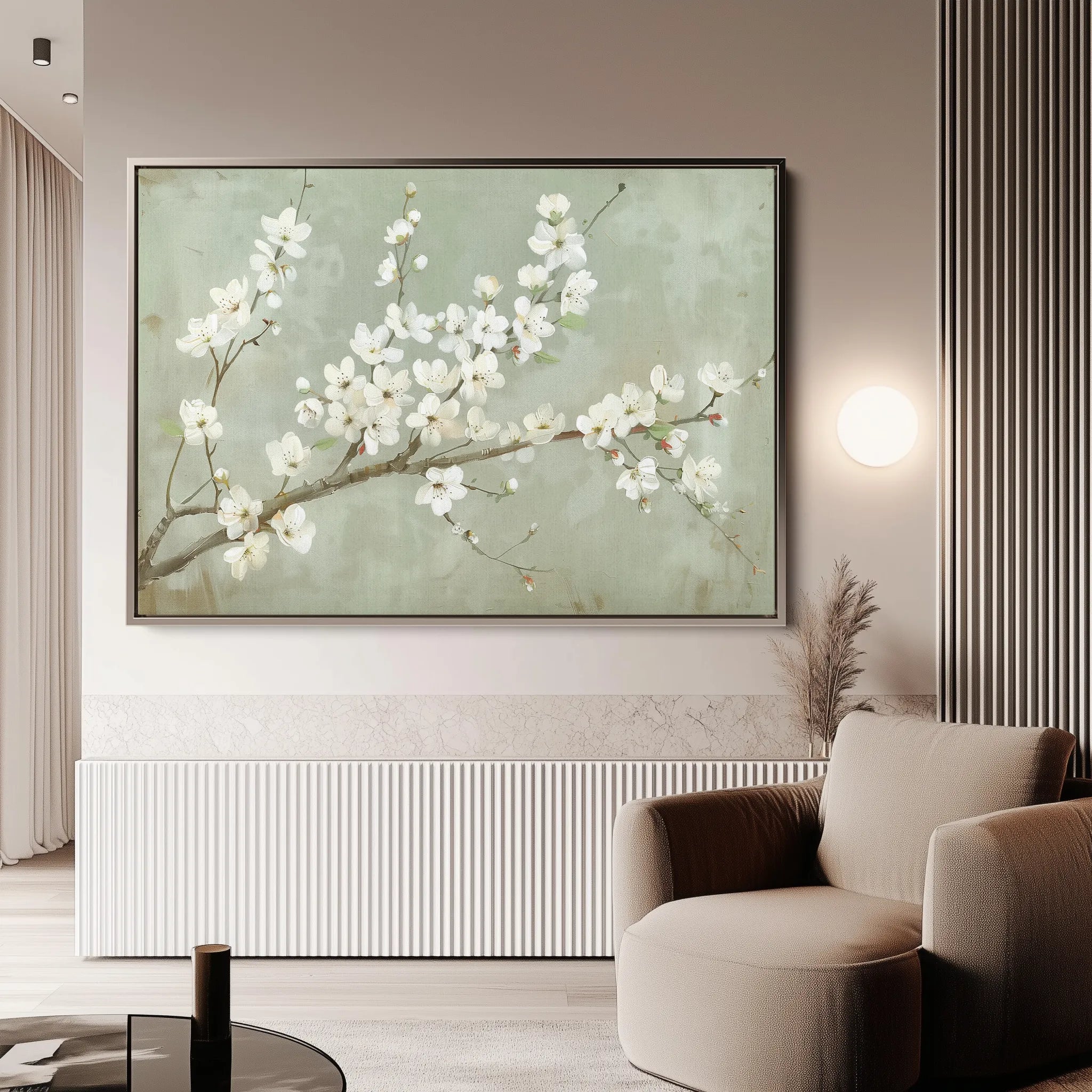 Floral 755 Canvas Art 18" x 24" / 45 x 60 cm / Black