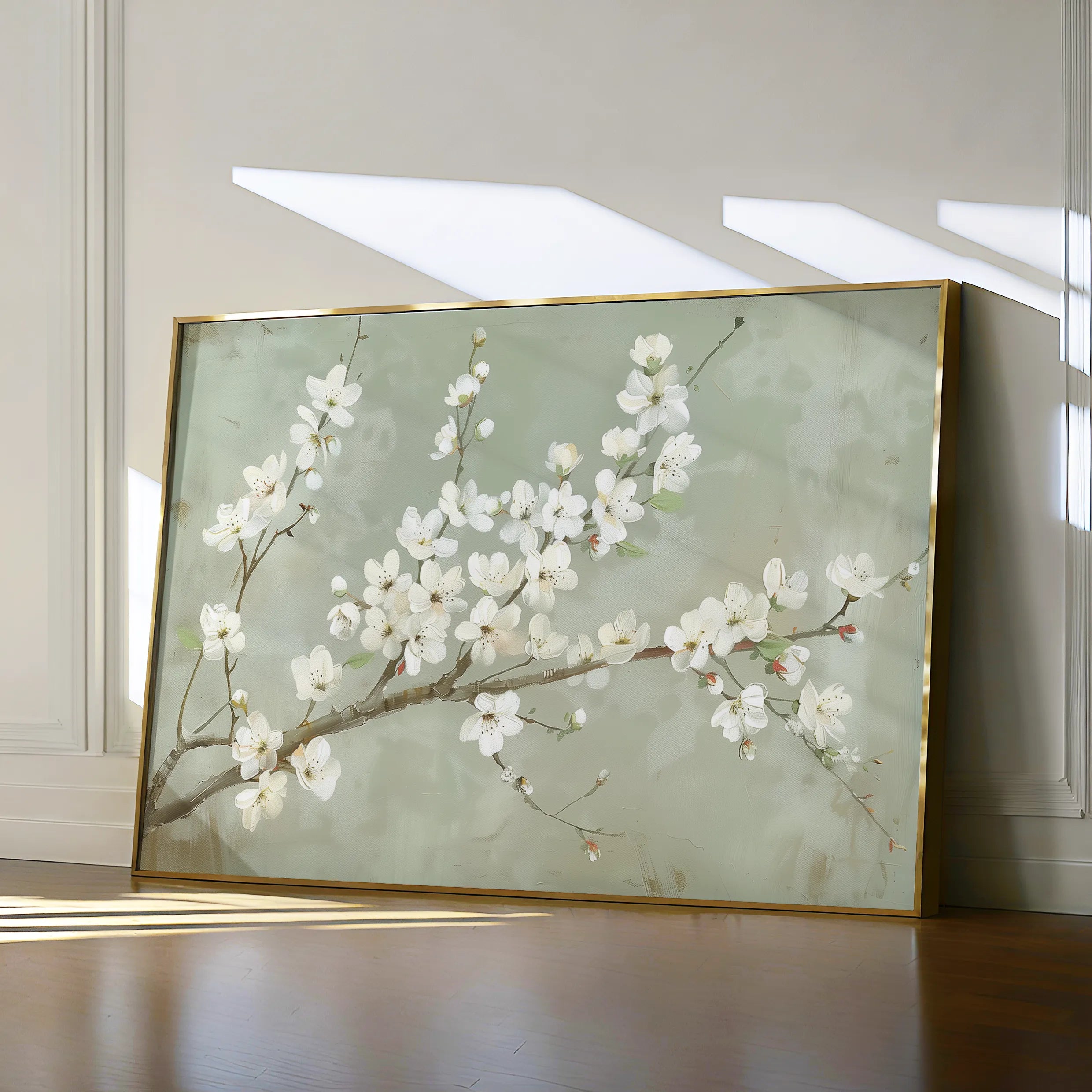 Floral 755 Canvas Art 18" x 24" / 45 x 60 cm / Black