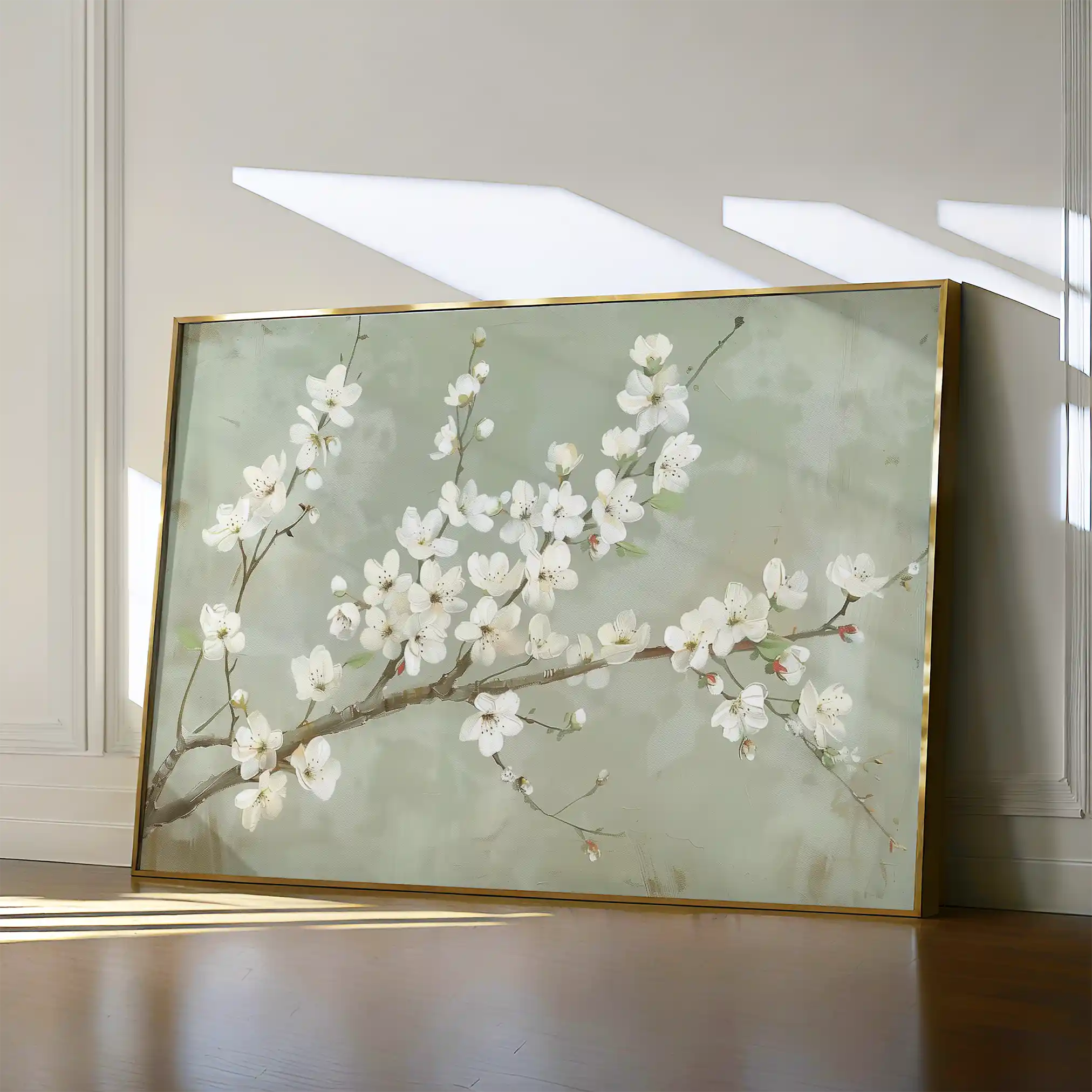Floral 755 Canvas Art 60 x 40 cm / Black