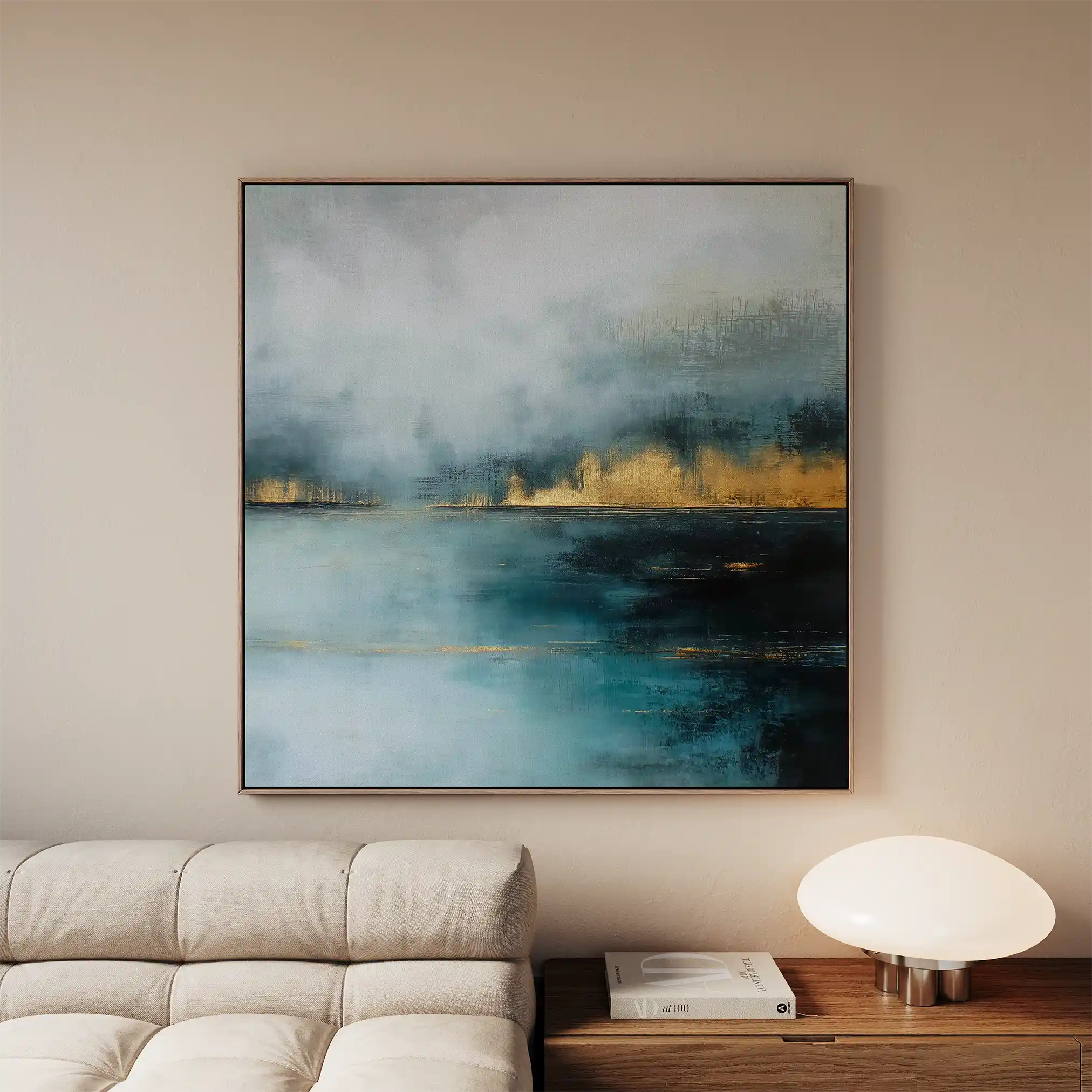 Abstract 756 Canvas Art 60 x 60 cm / Black