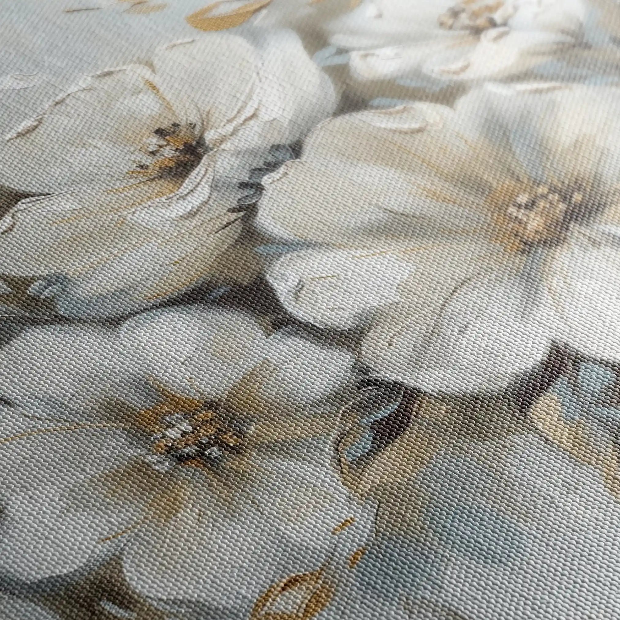 Floral 756 Canvas Art 60 x 40 cm / Black