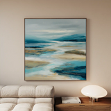 Abstract 757 Canvas Art 16" x 16" / 40 x 40 cm / Black