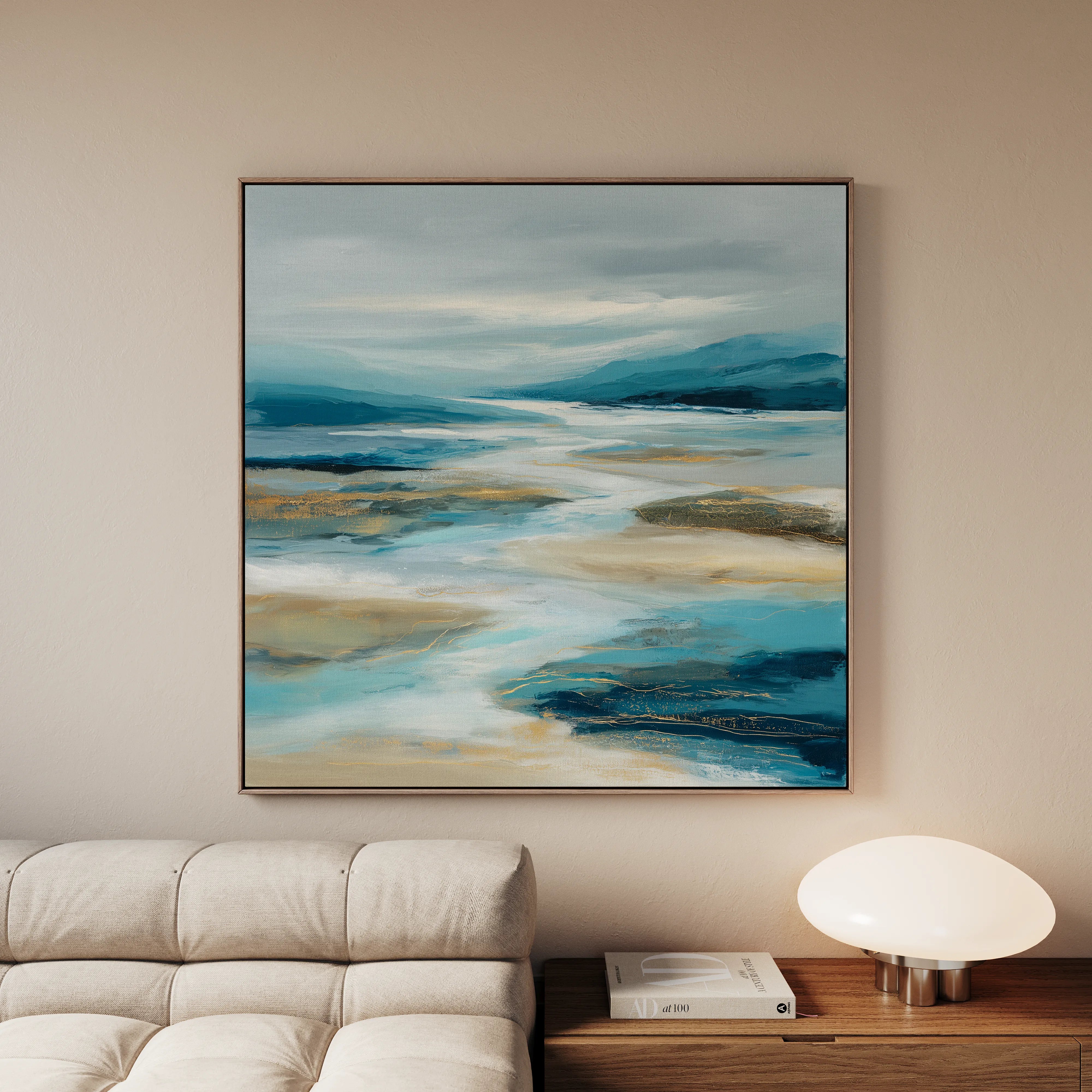 Abstract 757 Canvas Art 16" x 16" / 40 x 40 cm / Black