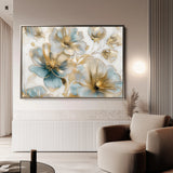 Floral 757 Canvas Art 18" x 24" / 45 x 60 cm / Black