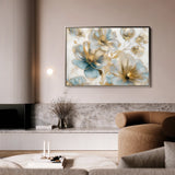 Floral 757 Canvas Art 18" x 24" / 45 x 60 cm / Black