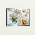 Floral 757 Canvas Art 18" x 24" / 45 x 60 cm / Black
