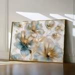 Floral 757 Canvas Art 60 x 40 cm / Black