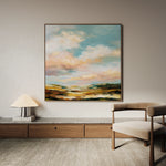 Abstract 758 Canvas Art 16" x 16" / 40 x 40 cm / Black