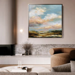 Abstract 758 Canvas Art 16" x 16" / 40 x 40 cm / Black
