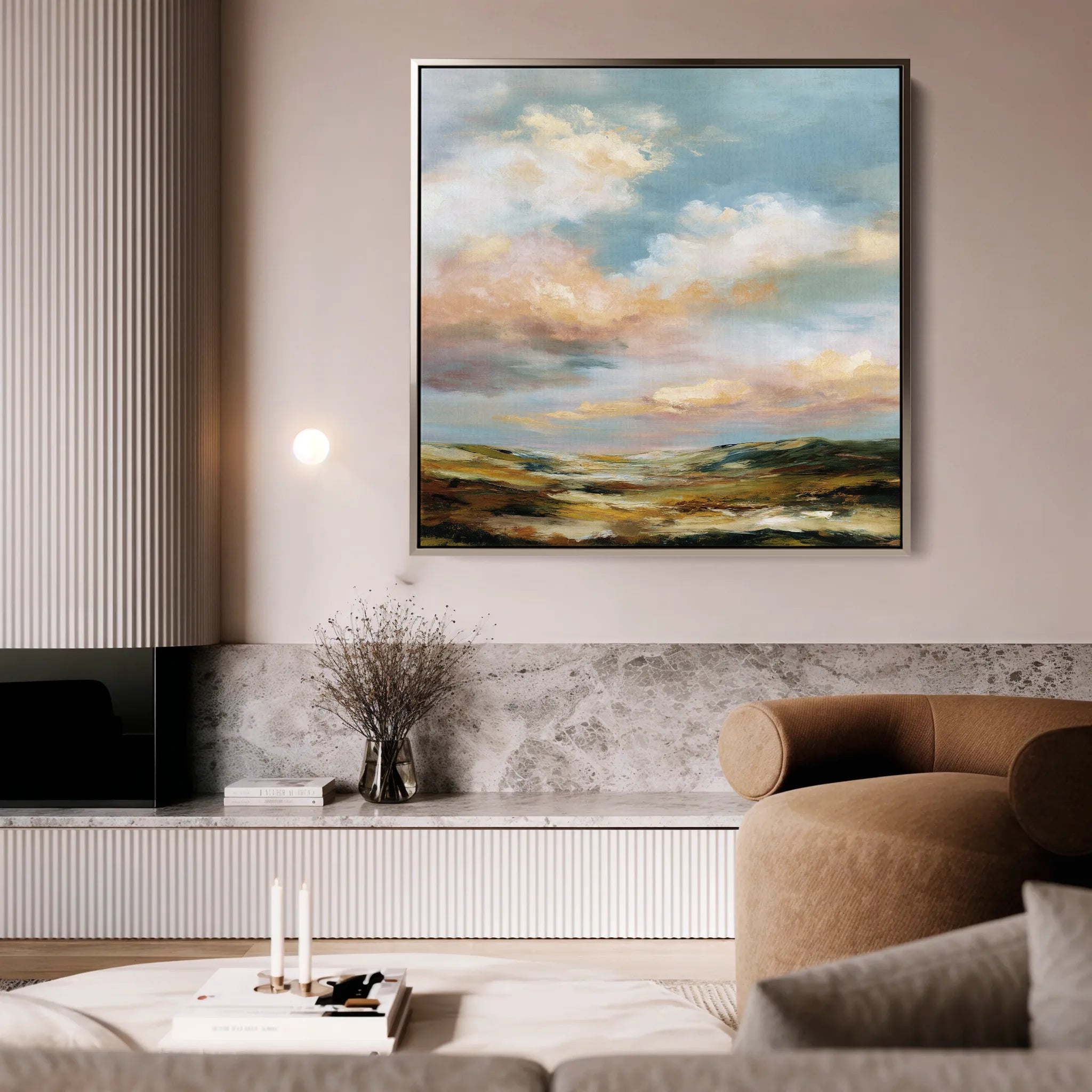 Abstract 758 Canvas Art 16" x 16" / 40 x 40 cm / Black