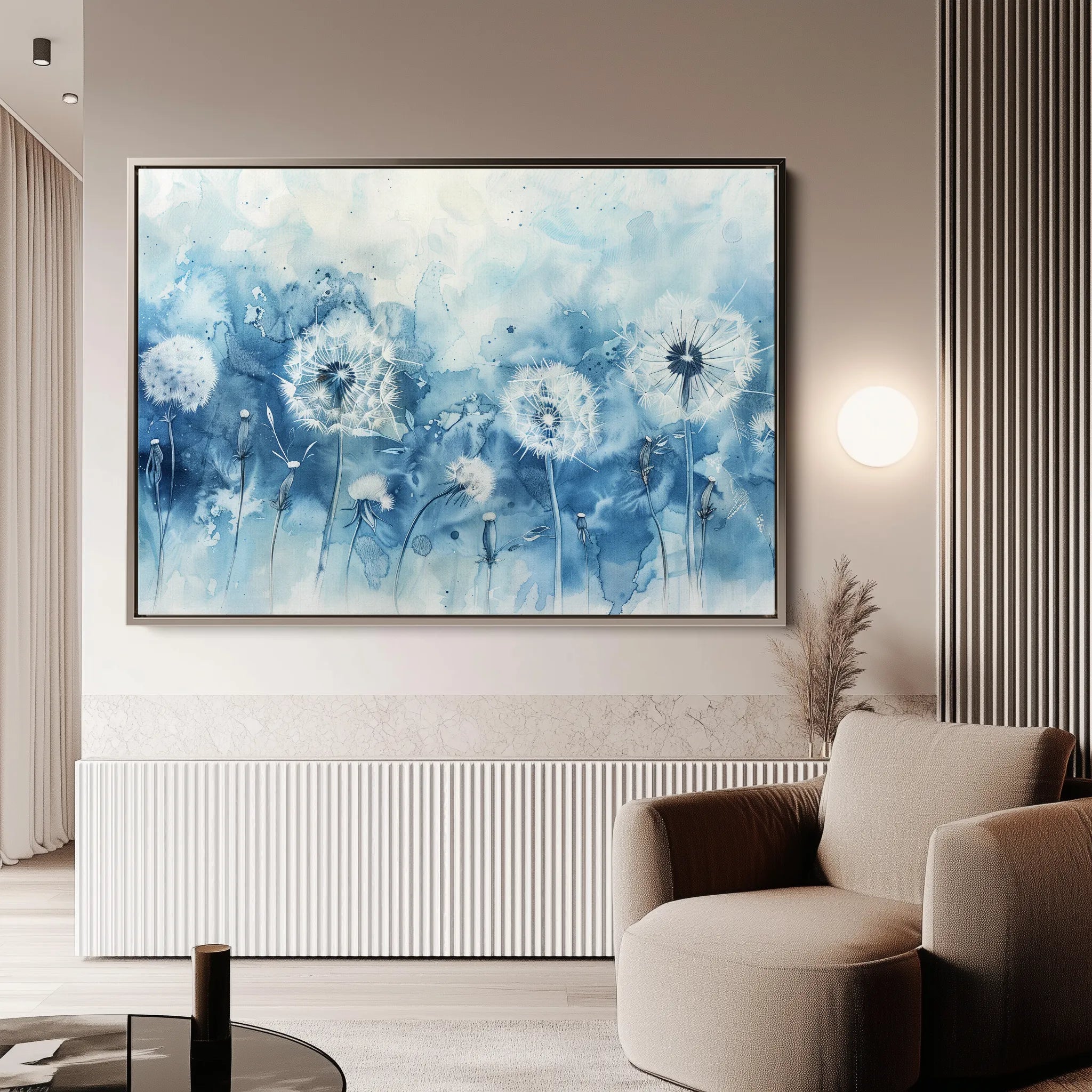 Floral 758 Canvas Art 18" x 24" / 45 x 60 cm / Black