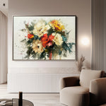 Floral 759 Canvas Art 18" x 24" / 45 x 60 cm / Black