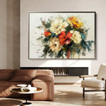 Floral 759 Canvas Art 18" x 24" / 45 x 60 cm / Black